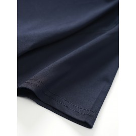 Women'S V-Neck T-Shirt with Left Chest & Sleeve Logo Print, Customizable Personal Design, Soft Breathable Stretch Fabric for Comfortable Movement - Perfect for, Casual Wear, Yoga, Dance & Sports Teams, Comfortable Fit, Durable Construction