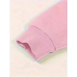 [Plus Size NY Hoodie] Plus Size Women's Light Pink NY Print Hoodie | Comfortable Long Sleeve Zip-Up with Drawstrings, Machine Washable 100% Polyester, Casual Sporty Style