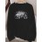 [Plus Size Halloween T-Shirt] Plus Size Women's Halloween Oversized Long Sleeve T-Shirt | Gothic Rabbit Print with Spooky Forest | Black & White Halloween Party Outfit | Casual Everyday Fall/Winter Top | Machine Washable Year-Round Layering Essential