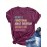 [Maroon Casual Tee] Maroon Relaxed Fit Women's Casual Short Sleeve T-Shirt | Bold Letter Print, Machine Washable, Versatile for Casual Attire, Comfortable Tee, Soft Texture, Durable Fabric