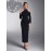 Elegant Off-Shoulder Bridesmaid Dress with Pearl Embellishments - Long Sleeve, Form-Fitting, Solid Black Wedding Evening Gown for Women, Bridesmaid Dress